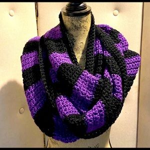 Gothic Sparkle - Striped Infinity Scarf